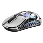 GravaStar Mercury X Wireless Gaming Mouse – 32,000 DPI PAW 3950 Sensor, 1000Hz Polling Rate, Only 49g, Magnesium Alloy Hollow Frame, RGB Lighting, 5 Programmable Buttons-Silver | MERCURY XPRO Silver |