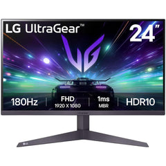 Lg Ultragear 24gs50f 24" Full Hd 180hz 1ms Hdr10 Amd Freesync 3 Side Virtually Borderless Design W/2x Hdmi 1x Display Port Black
