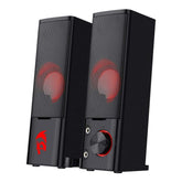 Redragon Orpheus Gs550 Pc Gaming Speakers 2.0 Channel Stereo Sound Bar Quality Bass And Decent Red Backlit Usb Powered W/ 3.5mm Cable - CompuMe