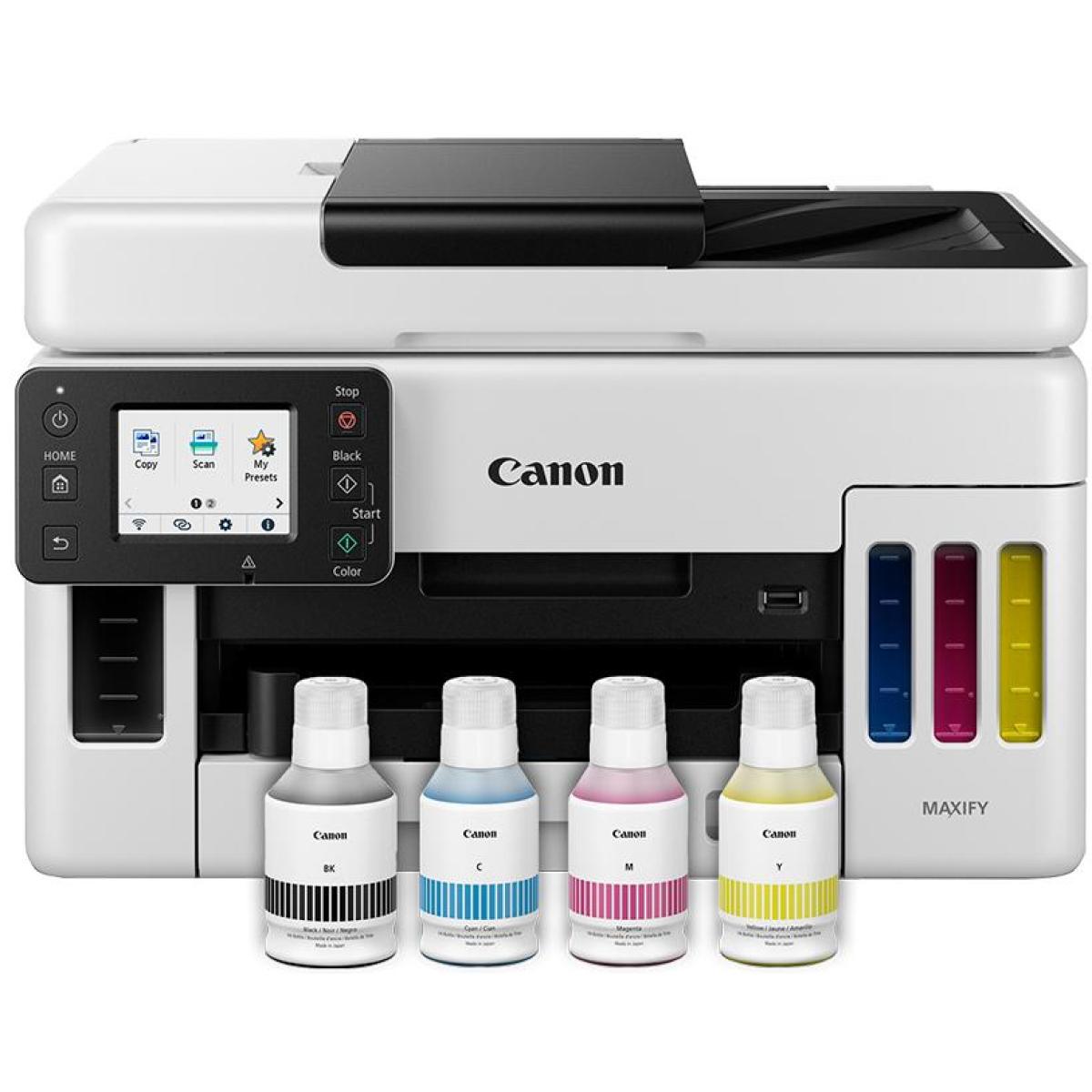 Canon Maxify Gx6040 Ink Tank All In One Wireless Multi Funion Machine (copy/print/scan) W/ Automatic Document Feeder White - CompuMe Canon Maxify Gx6040 Ink Tank All In One Wireless Multi Funion Machine (copy/print/scan) W/ Automatic Document Feeder White - CompuMe