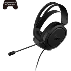 Asus Tuf Gaming H1 Wired Gaming Headset, 7.1 Sound, Discord And Teamspeak, Comfortable & Lightweight, Compatible With Pc, Ps5, Switch And Xbox, Black