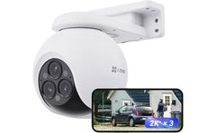 Ezviz H80F Multi Triple-Lens Smart Home Wi-Fi Camera, 2K+ Triple Lenses, 360° Panoramic View, 12x Mixed Zoom, Color Night Vision, Two Patrol Modes, IP67 Weatherproof, White