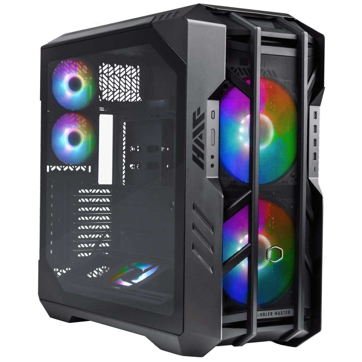 COOLER MASTER HAF 700 ARGB (Titanium Grey) Full-Tower Mesh Tempered Glass Gaming Case w/ 5 SickleFlow ARGB Fans/420mm Top & 480 Side Radiator Support | H700-IGNN-S00 | - CompuMe
