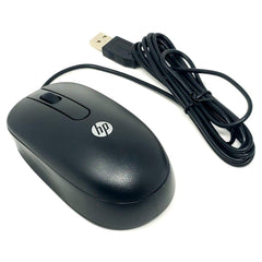 HP Wire USB Optical Computer Scroll Mouse 800 DPI Left-handed or right-handed (Brown Box)