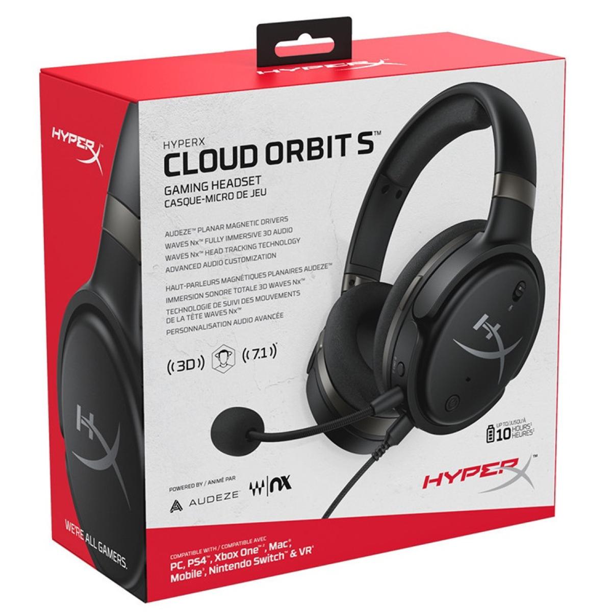 HyperX Cloud Orbit S Black Wired Gaming Headset w/ Audeze Magnetic Big Driver 3D Audio, 7.1, Waves Nx Head Tracking, Detachable Noise Cancelling Microphone for PC, Xbox, PS4, Mac, Mobile, Switch | Cloud Orbit S | HyperX Cloud Orbit S Black Wired Gaming Headset w/ Audeze Magnetic Big Driver 3D Audio, 7.1, Waves Nx Head Tracking, Detachable Noise Cancelling Microphone for PC, Xbox, PS4, Mac, Mobile, Switch | Cloud Orbit S |