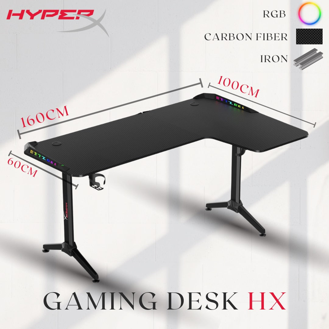 Hyperx l Shaped Gaming Desk, Corner Computer Desk, Sturdy Home Office Computer Hyperx l Shaped Gaming Desk, Corner Computer Desk, Sturdy Home Office Computer