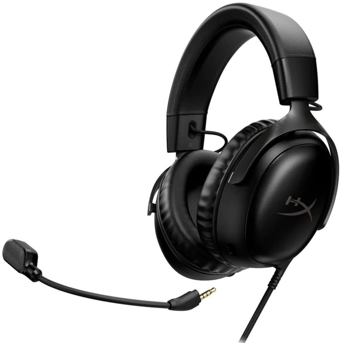 HyperX Cloud III DTS:X Spatial Virtual 3D Surround Sound Gaming Headset w/ Improved Bass & Superior Noise-cancelling Mic Quality & Onboard Controls , Multiplatform Compatibility (USB-C, USB-A, and 3.5mm) - Blackout | SKU: 727A8AA | HyperX Cloud III DTS:X Spatial Virtual 3D Surround Sound Gaming Headset w/ Improved Bass & Superior Noise-cancelling Mic Quality & Onboard Controls , Multiplatform Compatibility (USB-C, USB-A, and 3.5mm) - Blackout | SKU: 727A8AA |
