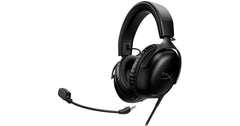 HyperX Cloud III DTS:X Spatial Virtual 3D Surround Sound Gaming Headset w/ Improved Bass & Superior Noise-cancelling Mic Quality & Onboard Controls , Multiplatform Compatibility (USB-C, USB-A, and 3.5mm) - Blackout