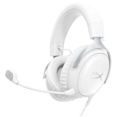 HyperX Cloud III DTS:X Spatial Virtual 3D Surround Sound Gaming Headset w/ Improved Bass & Superior Noise-cancelling Mic Quality & Onboard Controls , Multiplatform Compatibility (USB-C, USB-A, and 3.5mm) - White | SKU: BS7C1AA |