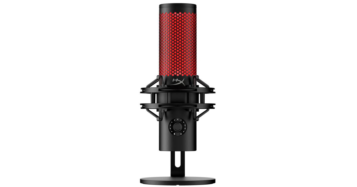 HyperX QuadCast 2 USB Hi-Res Studio-Quality & Performance Black Microphone For Gaming, Streaming, Podcasting, Red LED For PC, PS4, PS5 and Mac