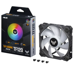 ASUS TUF Gaming TF120 ARGB Case Fan, Aura Sync Compatibility, 12cm Fan Black