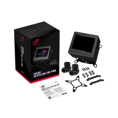 ASUS ROG RYUJIN III WB CPU Water Block, Full-Colour 3.5" LCD Customisable Screen, Embedded VRM Fan, Black