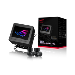 ASUS ROG RYUJIN III WB CPU Water Block, Full-Colour 3.5" LCD Customisable Screen, Embedded VRM Fan, Black