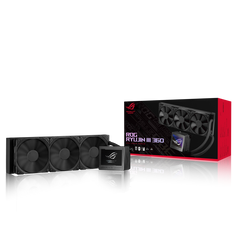 ASUS ROG RYUJIN III 360 AIO Liquid CPU Cooler with 3.5" LCD Display, Asetek 8th Gen Pump Black