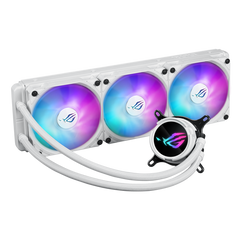ASUS ROG Strix LC III 360 ARGB CPU Liquid Cooling, 360mm Radiator, 3x ROG STRIX AF-12S ARGB 120mm Fans White