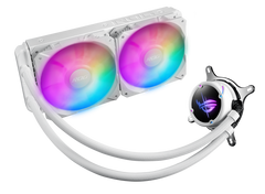 ASUS ROG STRIX LC II 240 ARGB White Edition Liquid CPU Cooler, Aura Sync Support, 2x120mm Fan