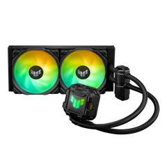 ASUS TUF Gaming LC II 240 ARGB Liquid Cooler With Aura Sync, 240MM Radiator, 2*120MM TUF ARGB Fans Black