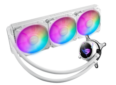 ASUS ROG STRIX LC II 360 ARGB White Edition All In One Liquid CPU Cooler, With Aura Sync, Three ROG 120mm ARGB Radiator Fans White