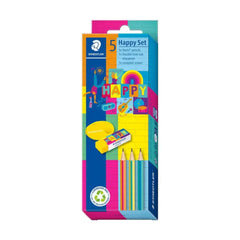Staedtler Happy Set – 3 Pencils + Sharpener + Earaser