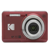Kodak Compact Digital Camera FZ55 5x Optical Zoom CMOS, Li-ion Battery, Red