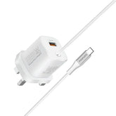 Promate Powerport-PDQC3.EU Charger , White