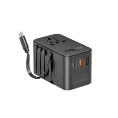 Promate TripMate-GaN70R, Multi-Port Travel Adapter