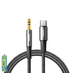Remax C26 Braided Type-C to 3.5mm Jack Audio Adapter Cable 1.2M -Black