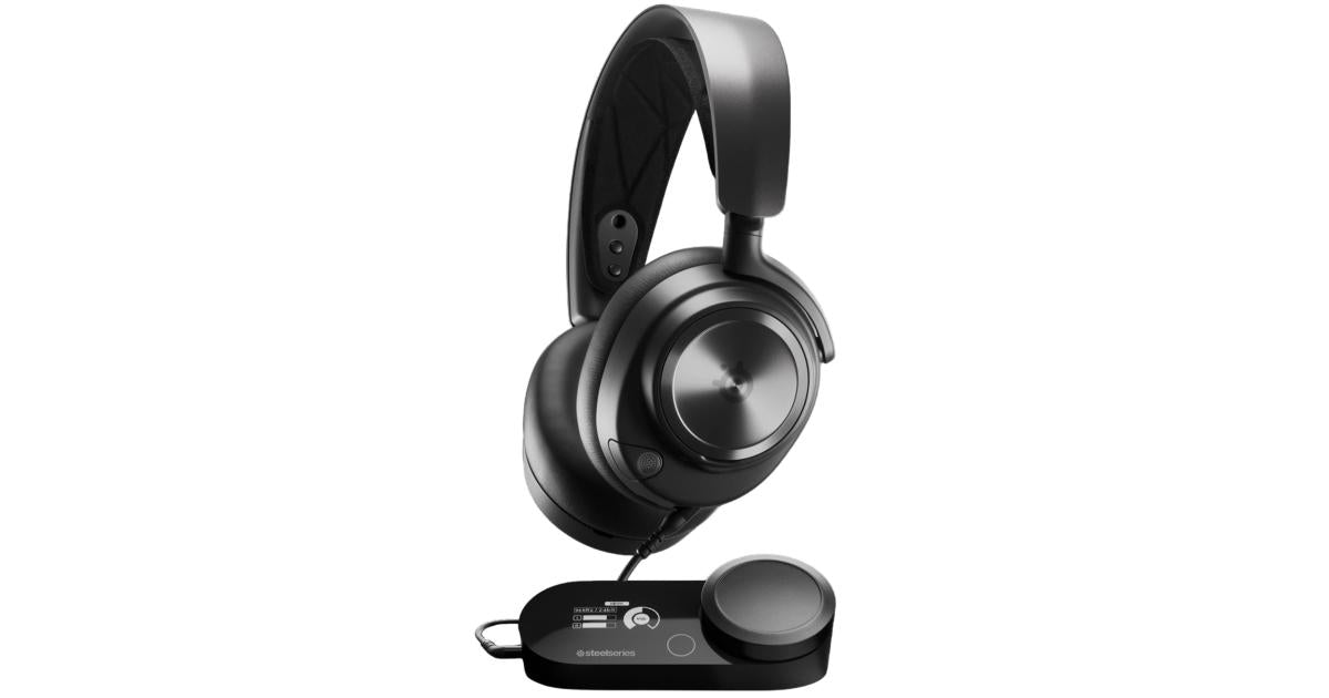 SteelSeries Arctis Nova Pro for Gaming Headset - Wired High, Fidelity Gaming Audio with Multi-System Connect, support Xbox, PC, Mac, PlayStation - Black.