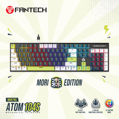 FANTECH ATOM104S MK878S MECHANICAL GAMING KEYBOARD MORI EDITION BLUE (Double-Shot ABS)