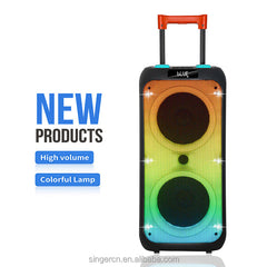 Jbr - C802 Professional RGB Super Bass Wireless Trolley Karaoke Speakers Fm Radio