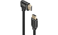 Promate PROLINK4K1-500 4K HDMI Audio Video Cable, High Definition Right Angle, 24K Gold Plated Connector, 5 Meter Length, Black