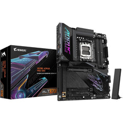 GIGABYTE X870E AORUS PRO X3D ATX AM5 Motherboard, AMD X870E Chipset, 4x DDR5 DIMM Slots, Up to 256GB Max Memory, 1x PCIe 5.0 x16 with PCIe UD Slots, 4x M.2 Slots