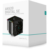 DeepCool AK620 Digital SE CPU Air Cooler Mighty 260w TDP 6 Copper Heat Pipes Dual-Tower CPU Cooler w/ ARGB LED Strip & Digital Screen Displays , Black