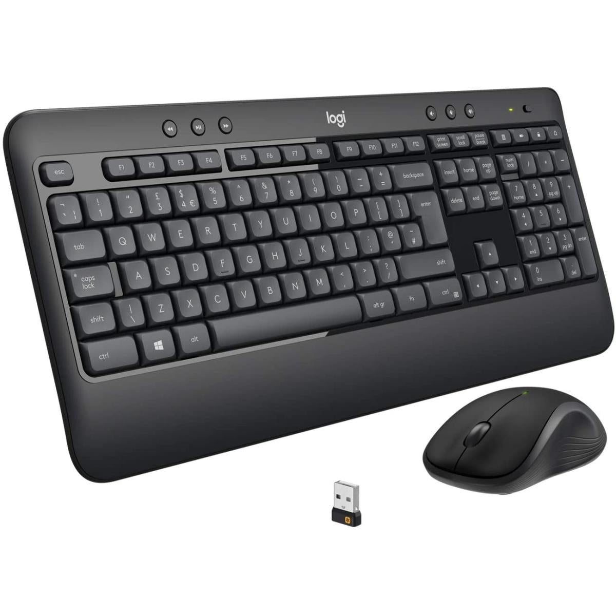 Logitech Mk540 Wireless Keyboard & Mouse Unifying Usb Receiver Arabic / English Layout - CompuMe Logitech Mk540 Wireless Keyboard & Mouse Unifying Usb Receiver Arabic / English Layout - CompuMe