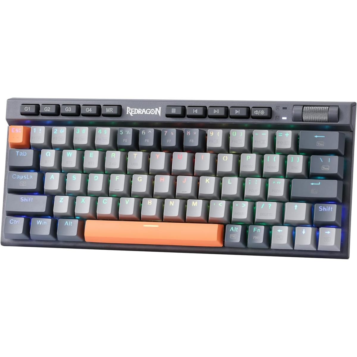 Redragon K634gg 65% Rgb Wireless Gaming Keyboard, Bt/2.4ghz/wired Tri Mode, 63 Keys Hot Swap Mechanical Keyboard W/aluminum Cover Board, Dedicated Macro + Arrow Keys, Media Control & Linear Red Switch Redragon K634gg 65% Rgb Wireless Gaming Keyboard, Bt/2.4ghz/wired Tri Mode, 63 Keys Hot Swap Mechanical Keyboard W/aluminum Cover Board, Dedicated Macro + Arrow Keys, Media Control & Linear Red Switch