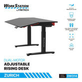 Fantech Dw314 Workstation Zurich Electric Sit Stand Tilt Height Adjustable Rising Magnetic Desk