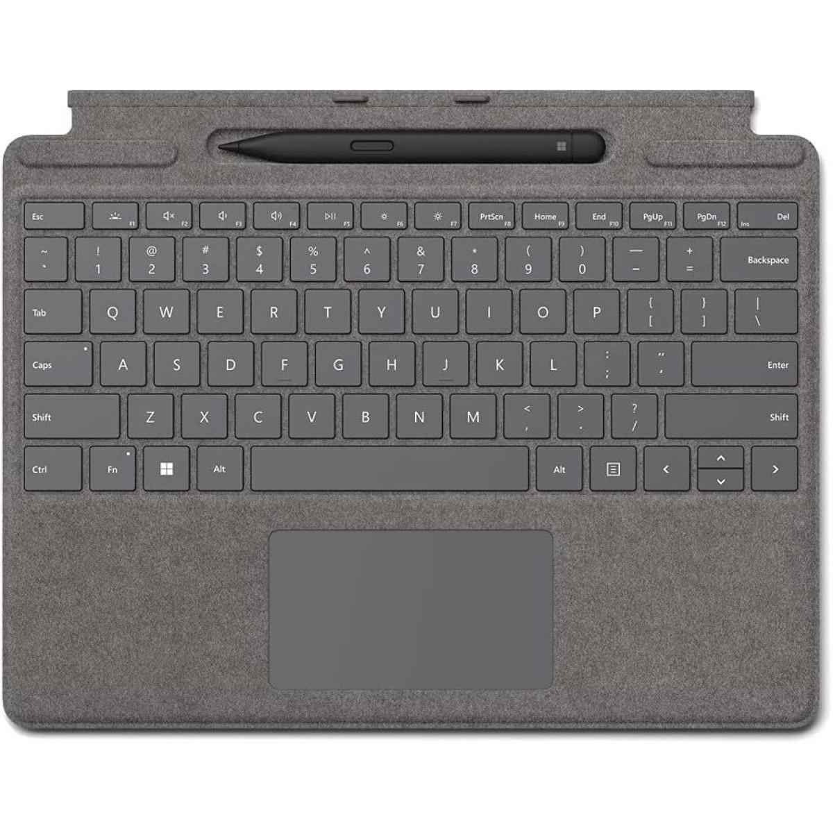 Microsoft Surface Pro Signature Keyboard & Slim Pen Compatible With Surface Pro 8 / Pro X English Layout Platinum