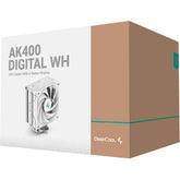 Deepcool Ak400 Digital 1850 Rpm Pwm Cpu Air Cooler 4 Heatpipes Chip Cooling Heatsink W/ W/ Argb Led Strip & Digital Screen Displays , White