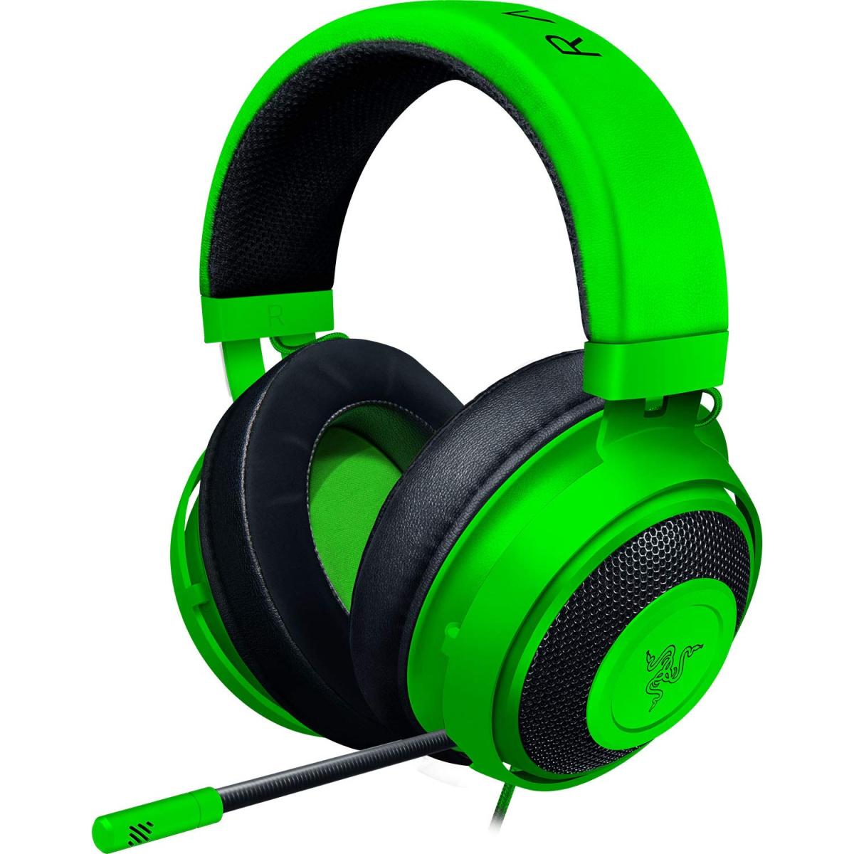 Razer Kraken Cross Platform Wired 50mm Drivers Unidireional Microphone 3.5 Mm Cable With In Line Controls Green Razer Kraken Cross Platform Wired 50mm Drivers Unidireional Microphone 3.5 Mm Cable With In Line Controls Green