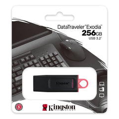 Kingston DataTraveler Exodia USB Flash Drive Single Pack USB 3.2 Gen 1 - 256GB | DTX/256GB | - CompuMe