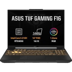 Asus Tuf F16 (2025) Fx607vu Intel Core 5 210h 8 Cores W/ Nvidia Rtx 4050 6gb Ddr6 & 16" Ips 144hz Display Black