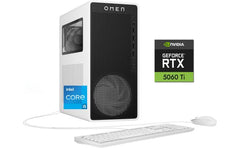 HP OMEN 16L TG03-0154 Gaming Desktop PC 14Gen Intel Core i5 10-Cores w/ Nvidia RTX 5060 TI 8GB DDR6 & Windows 11 - White