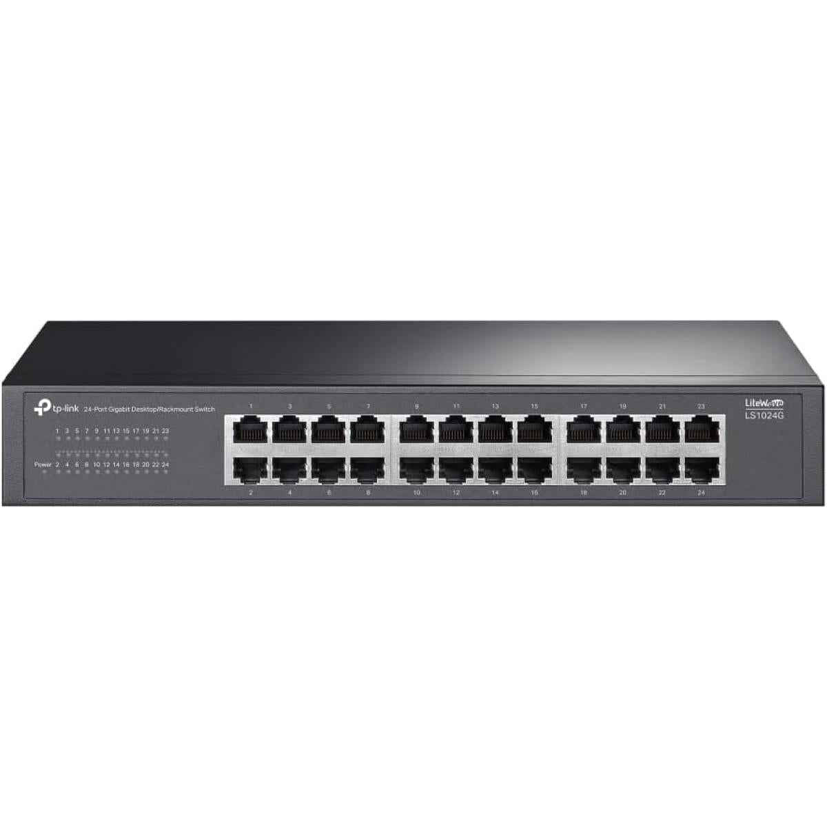 Tp Link Ls1024g 24 Port Gigabit Desktop/rackmount Switch, Mac Address Self Learning, Auto Mdi/mdix, Auto Negotiation, Qos, Fanless Design, Energy Efficient Technology, Plug & Play, Metal Case(
