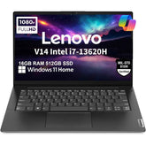 Lenovo V14 G4 (2025) 13th Gen Intel Core i7 13620H 10-Cores w/ High-Performance Processor Business Class & Windows 11 Pre-Installed - Black