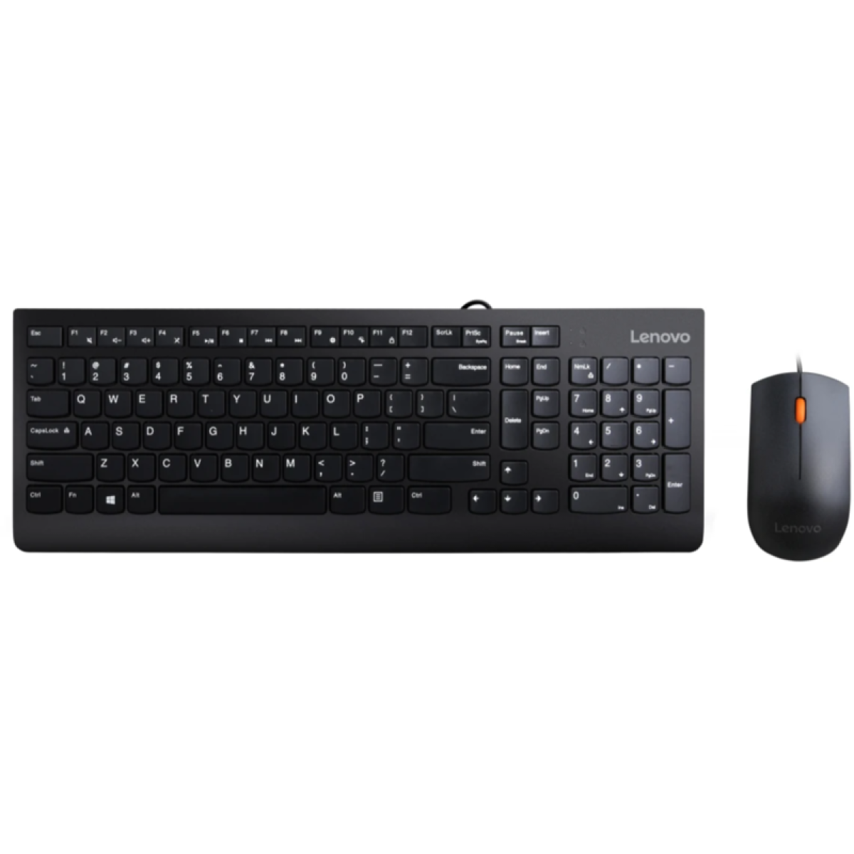 Lenovo 300 Wired Keyboard And Mouse Combo (black) - CompuMe