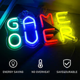 Gameak Collection Led Game Over Neon Signs Decorations Acrylic Handmade Neon USB