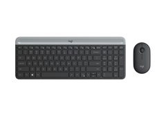 Logitech MK470 Slim Wireless Keyboard and Mouse Combo - Modern Compact Layout, Ultra Quiet, 2.4 GHz USB - Graphite