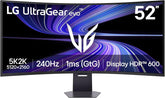 LG 52G930B-B 52-inch Ultragear evo G9 5K2K 240Hz 1ms DisplayHDR600 Curved Gaming Monitor