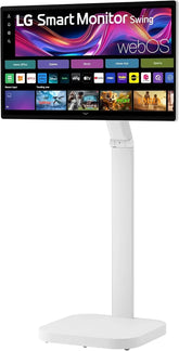 LG Smart Monitor Swing 32U889SA-W 32-Inch 4K UHD IPS Touchscreen Adjustable Wheeled & Screen Built-in Speaker