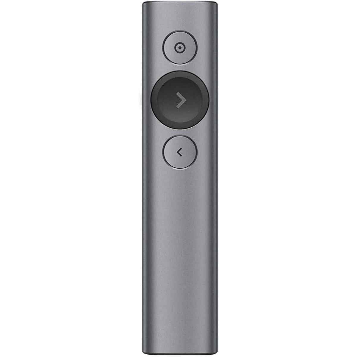 Logitech Spotlight Presentation Remote Advanced Digital Highlighting With Bluetooth Universal Presenter Clicker 30m Range & Quick Charging – Slate